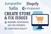 build jumpseller website, salla, shopware, arabic website, zid website