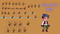 do pixel art sprite sheet game asset, rpg  game pixel sprite  art, indie  game