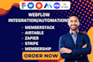 integrate memberstack zapier stripe, airtable develop webflow membership website