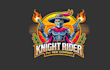 do make knight rider mascot logo design with unlimited review