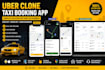 develop taxi booking app uber clone or dating app with admin panel