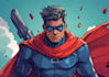 draw you into superhero cartoon character