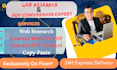 do web research, data conversion, copy paste