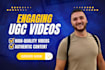 create engaging ugc video ads as your male content creator