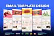 design responsive mailchimp and klaviyo email template for email marketing