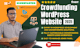 create charity, donation, and crowdfunding wordpress websites like kickstarter