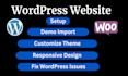 setup wordpress theme demo import and customize wordpress website