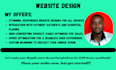 create, design and redesign book website, setup landing page