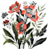 illustrate botanical and linocut vector art