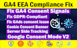 fix google analytics consent signals ga4 eea compliance gdpr cookie consent set