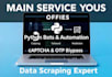 create python bots, scripts, automate vfs, and extract data