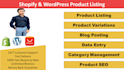 do perfect wordpress data entry and woo commerce listing