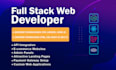 website development as full stack web developer, front end, backend development