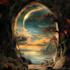 draw fantasy background and landscape