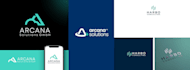 design tech technology crypto security and app icon logo