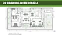 draw 2d floor plan architect in 24h for house, commercial