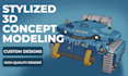 model custom stylized 3d assets for presentations or animation