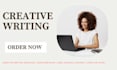 deliver creative writing services, ghostwrite your friction and creative story