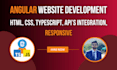 build angular frontend web app, responsive, API integration
