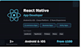 develop a professional react native app for android and ios