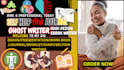 ghostwrite and design self help ebook, workbook, and journal using canva