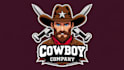 draw vintage western cowboy logo