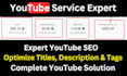 create and fully optimize a professional youtube channel with SEO settings