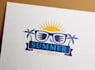 do beauty beach surfing summer pool spa logo