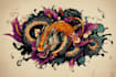 create traditional tattoo, logo design old school design