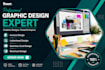 create professional invoice, letterhead, business card and brochure designs
