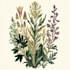 draw botanical illustrations of flowers, plants