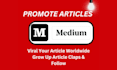 do viral promotion on your medium articles