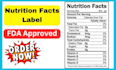 generate a nutrition facts label