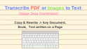 transcribe scanned documents, images, notes and pdfs