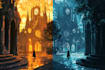 create fantasy landscape concept art