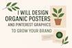 design organic pinterest posters for natural brand growth