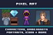 make pixel art of characters, game assets and portraits