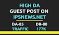 write and publish article on ipsnews