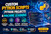 do custom python script, python projects, and machine learning