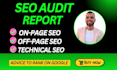 do complete website SEO audit, competitor analysis and technical errors report