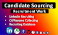 do candidates CV sourcing and recruiting database using linkedin boolean search
