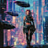 do cyberpunk futuristic city art