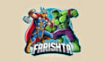 create superhero mascot character and superhero mascot logo