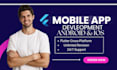 develop android, ios mobile apps using flutter, crossplatform solutions in 72h