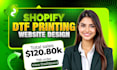 design custom dtf printing website with gang sheet builder