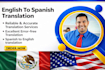 do certified and notarized translation in spanish, english, french, german USA