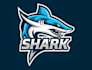 do custom shark baseball mascot logo