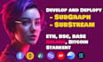 develop and deploy subgraph on ethereum, base, bse and substream on solana