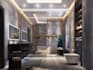 decorate bedroom and bathroom interior design with 3d rendering