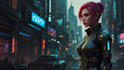 illustrate cyberpunk cyborg art